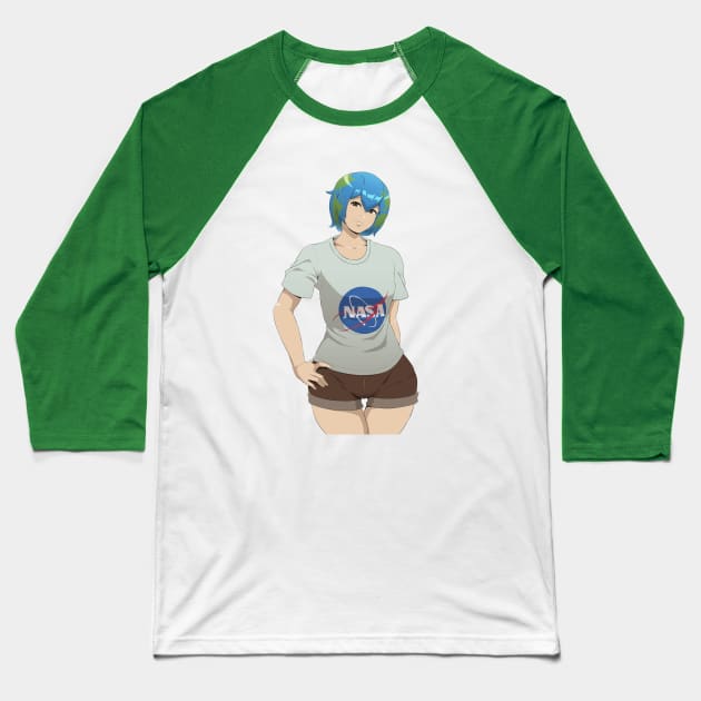 Earth-nee-san #EarthDay Baseball T-Shirt by Muramasa